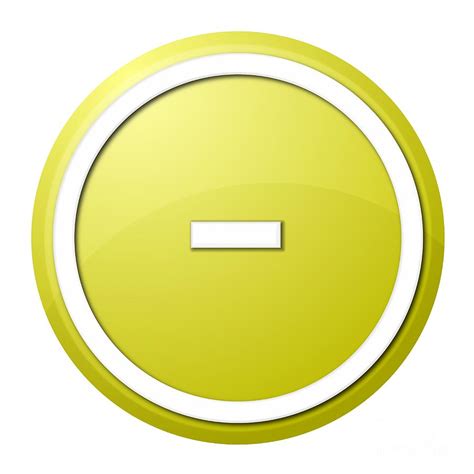 Yellow Button Minus Digital Art By Henrik Lehnerer Pixels