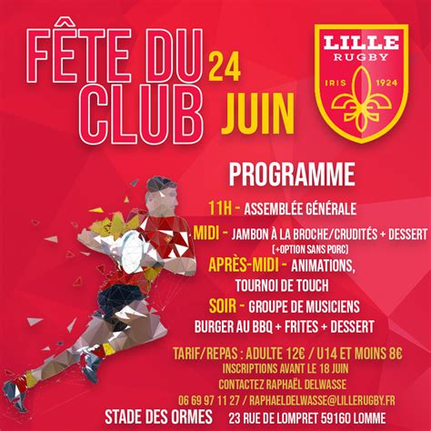 Dans Mois C Est La F Te Du Club Lille Rugby Iris