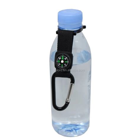 Portable Water Bottle Holder Clip Carabiner Hook With Compass Buckle