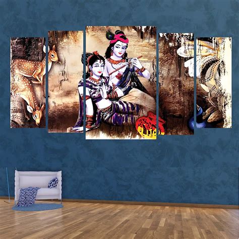 KYARA ARTS Big Size Multiple Frames Beautiful Krishna Radha Wall