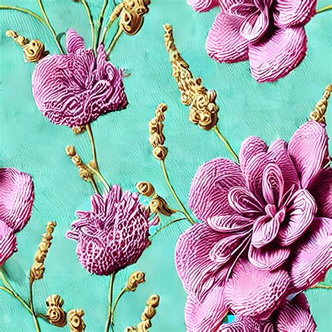 3d Fabric Floral Design · Creative Fabrica