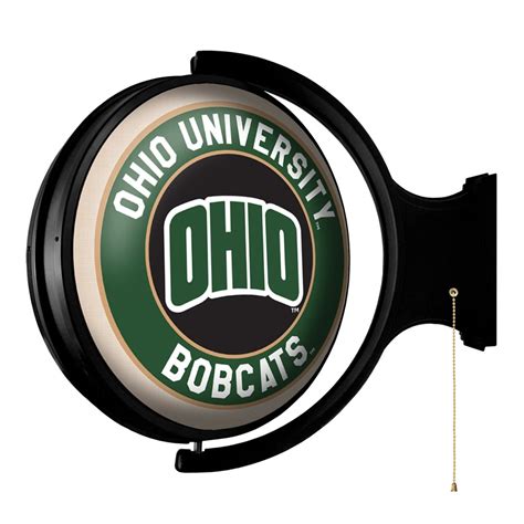 Ohio Bobcats Mascot Logo Rotating Lighted Wall Sign, NCOHIO-115-02