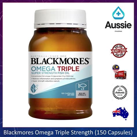 BLACKMORES Omega Triple Concentrated Fish Oil 150 Capsules Lazada