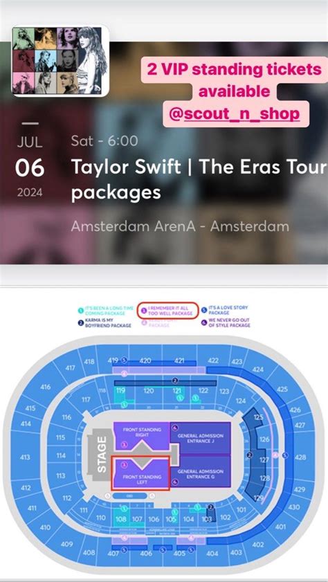 Taylor Swift Eras Tour 2x Vip Tickets Amsterdam Arena Tickets And Vouchers Event Tickets On