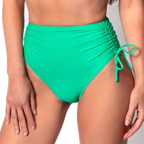 Adjustable Drawstring High Waisted Bikini Bottom Antigel La Chiquissima