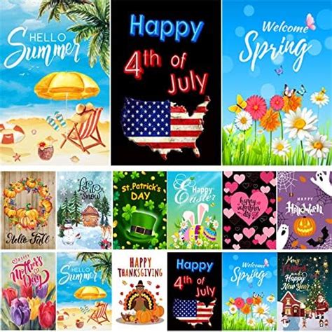 Amazon Set Of 12 Seasonal Flags 3x5 Feet Spring Summer Fall