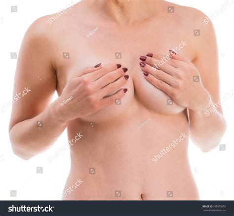 Naked Girl Holding Her Breast Stock Photo Shutterstock