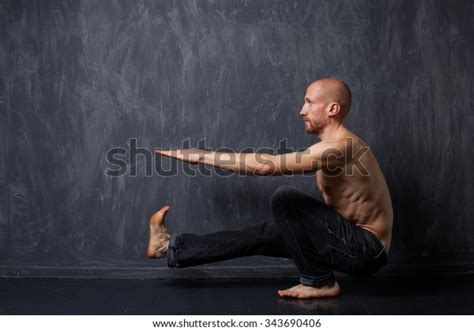 Man Naked Torso Doing Pistol Squats Stock Photo 343690406 Shutterstock