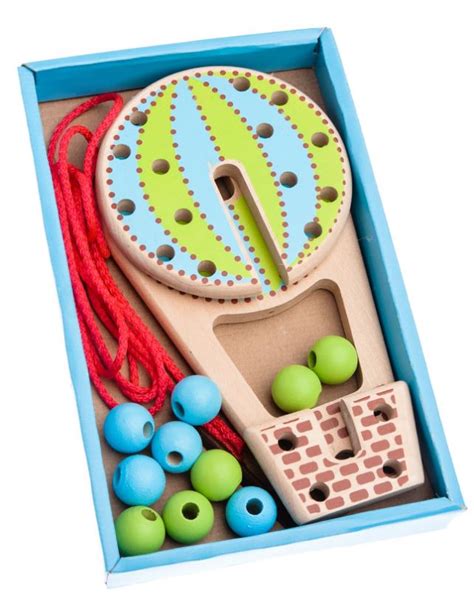 Каталог :: Для малышей :: Шнуровки :: Шнуровка из дерева "Воздушный шар"