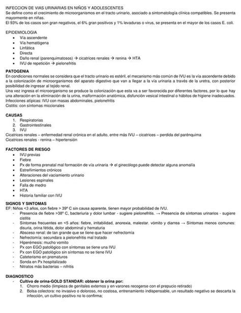 Infección en vías urinarias en niños y adolescentes Karen Monzón uDocz