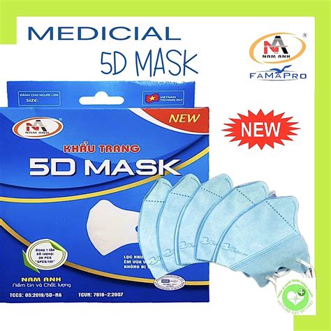 Khẩu Trang 5D Mask Famapro quai thun Hộp 10c Chính Hãng thuộc công ty