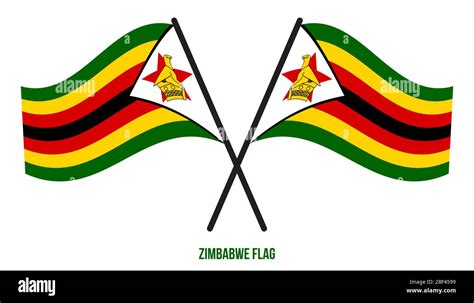 Zimbabwe Flag Waving Vector Illustration On White Background Zimbabwe