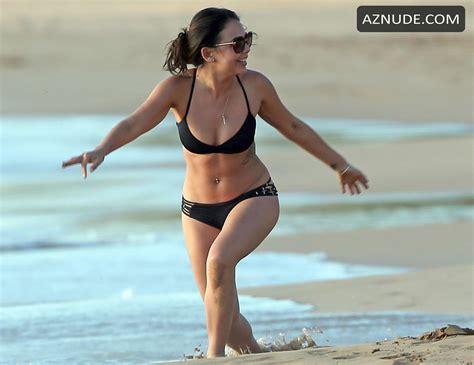 Janel Parrish In A Tiny Black Bikini In Maui Aznude