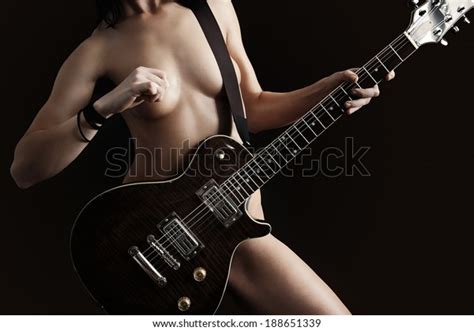 Nude Brunette Guitar Stock Photo Shutterstock