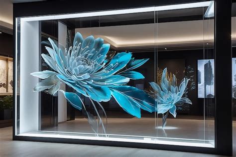 Premium Photo Transparent Elegance Oled Window Art For Interactive