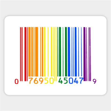 Gay Pride Shirt Rainbow Barcode Gay Pride Sticker TeePublic