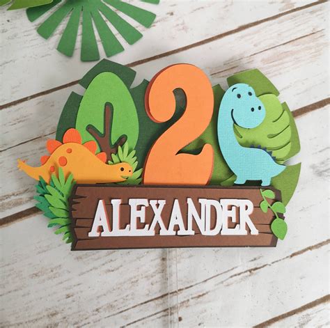 Dinosaur Cake Topper Dinosaur Party Theme Dinosaur Party Etsy Dinosaur Birthday Party