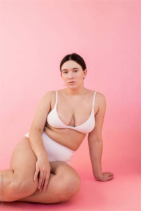 Model In White Lingerie By Stocksy Contributor Serge Filimonov Stocksy