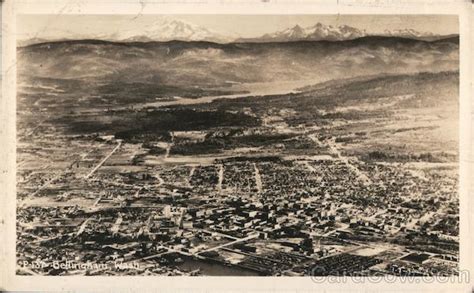 Aerial View Of City Bellingham Wa Postcard