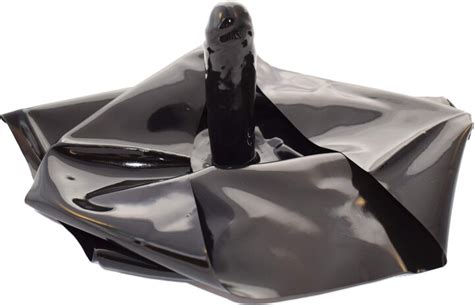 Rubberfashion Latex Slip Short Sexy Hot Pants With Bulge Anal Dildo Rubber Underwear For