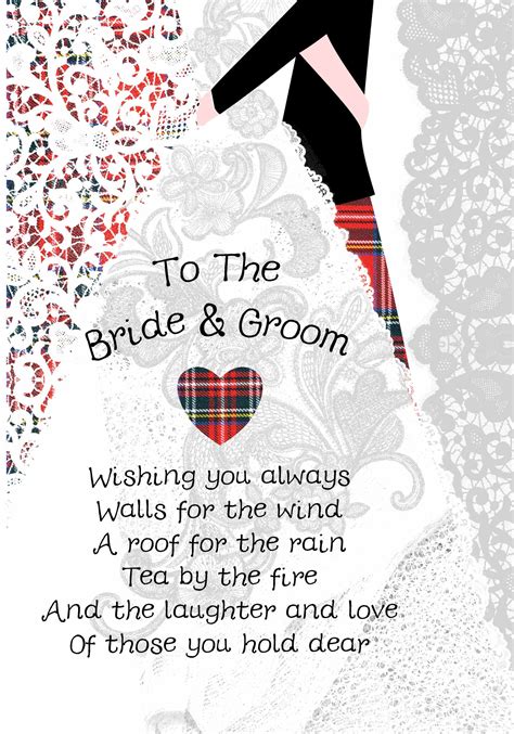 Wedding Bride And Groom Poem Card E81 Wee Wishes