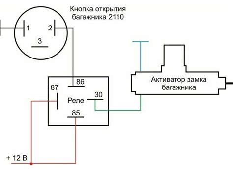 Ваз 2110 открытие багажник с кнопки схема подключения