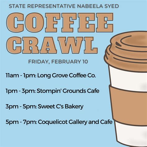 Coffee Crawl — State Representative Nabeela Syed | District 51