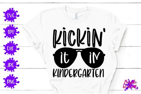 Kickin It In Kindergarten Back To School First Day Of School Etsy India Teacher Shirts