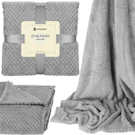 Купить Плед покрывало 150 x 200 см Springos Extra Soft однотонный ...