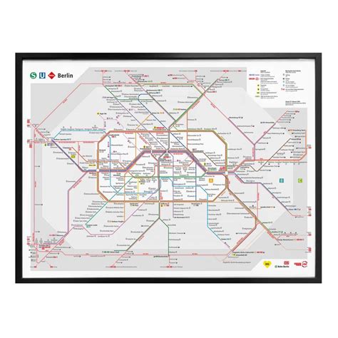 Berlin Metro Map Transit Map Subway Map Subway Poster Art Berlin