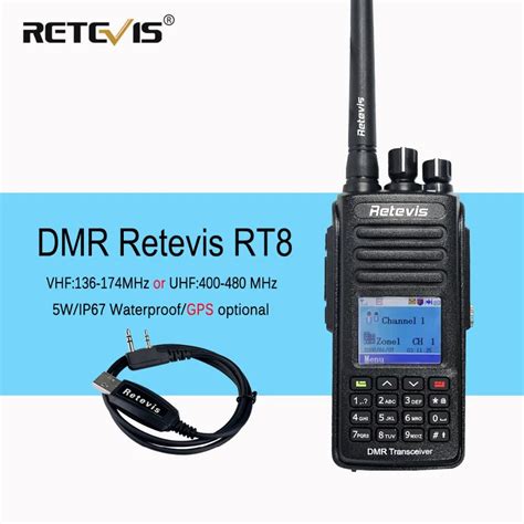 Dmr Digital Gps Walkie Talkie Retevis Rt Ip Impermeable De Doble