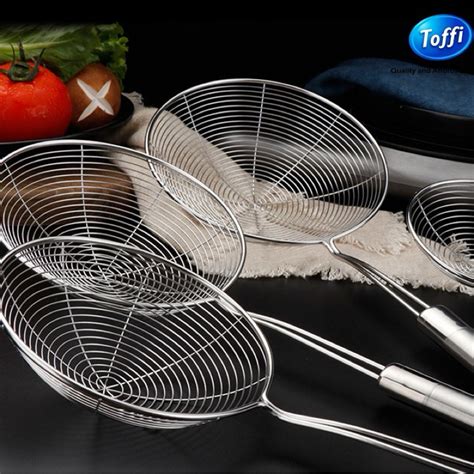 Toffi Mesh Oil Strainer Sieve Stainless Steel 14 16 17 19 21cm