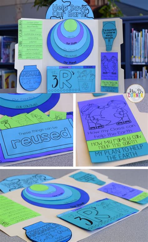 Earth Day Lapbook with Foldables (Grades 2 - 5) | Earth day activities ...