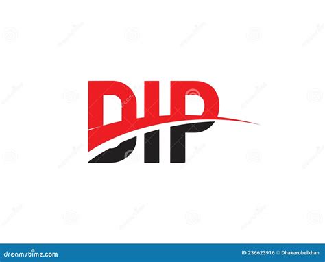 Dip Letter Initial Logo Design Vector Illustration Stock Vector