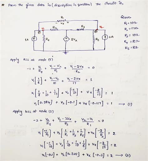 [solved] Solve For The Node Voltages Shown In The Figure Below The Course Hero