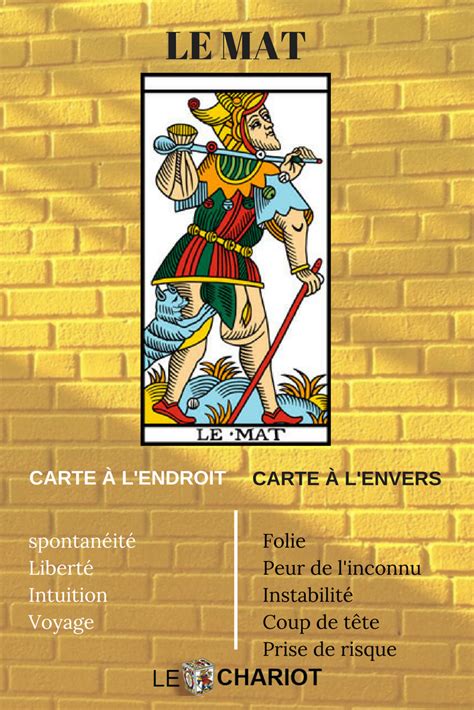 Signification de la carte du Mat du Tarot | Signification carte tarot ...