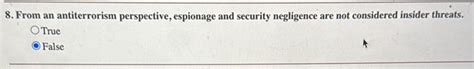 from an antiterrorism perspective, espionage and security negligence ...