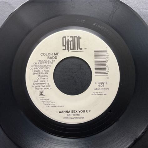 Color Me Badd I Wanna Sex You Up Rpm Vinyl NM EBay