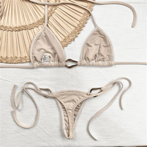 Women S Ocean Bikini Set Low Rise Strapless Padded Ring Detail Beachwear Blogger Summer