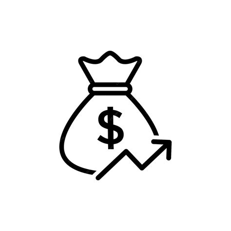Premium Vector | Cost rising outline icon Clipart image isolated on