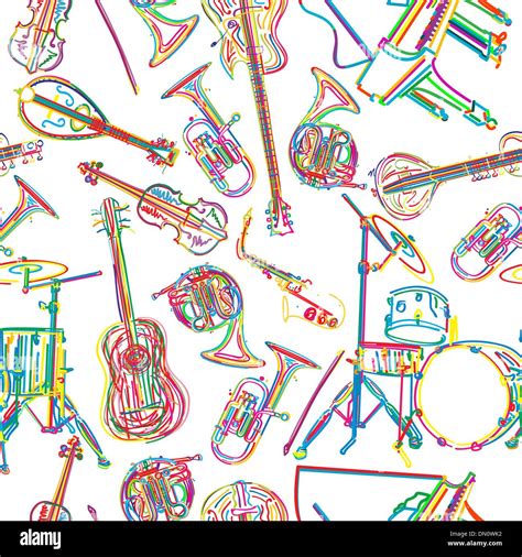 Musical Instruments Sketch Hi Res Stock Photography And Images Alamy