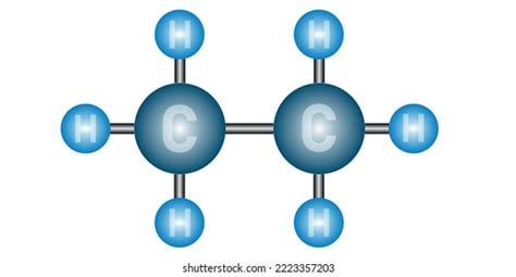 3d Chemical Structure Ethane Formula Molecule Stock Vector Royalty