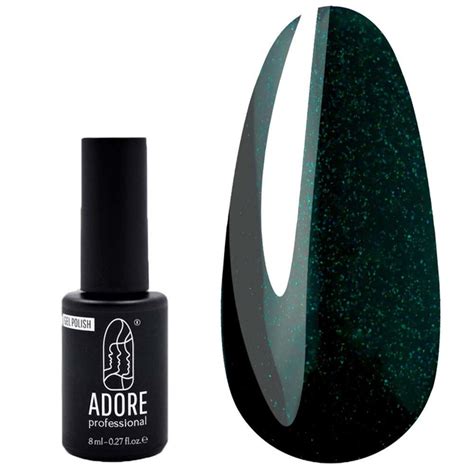 Гель-лак ADORE №371 темно-зеленый с микроблеском 7,5 мл (2101010024029 ...