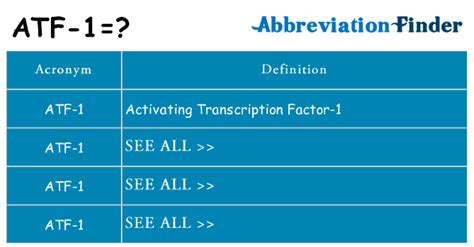 What does ATF-1 mean?