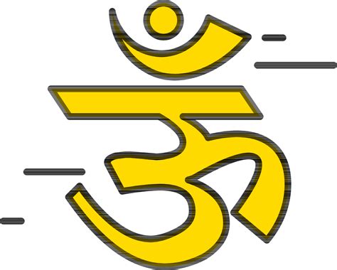 om sign  symbol  yellow color  vector art  vecteezy