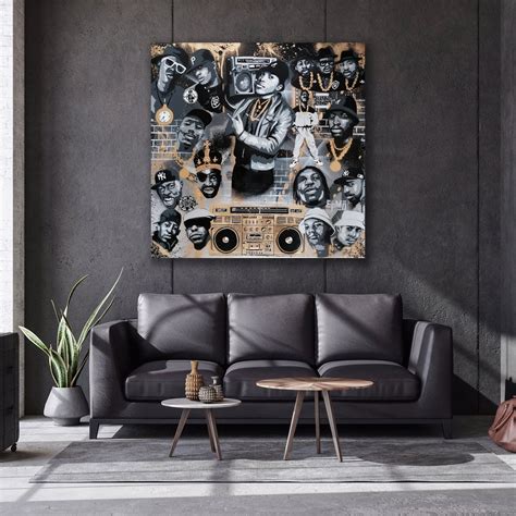 Framed 1 Panel Hip Hop Canvas Print Wall Art The Warehouse