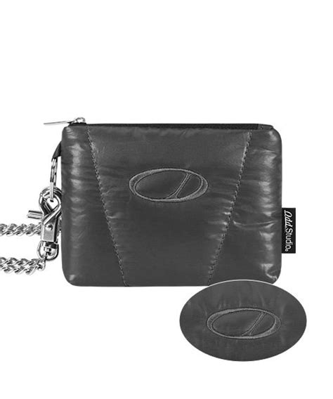 Musinsa Oddstudio Odd Signature Glossy Padded Mini Chain Bag Charcoal