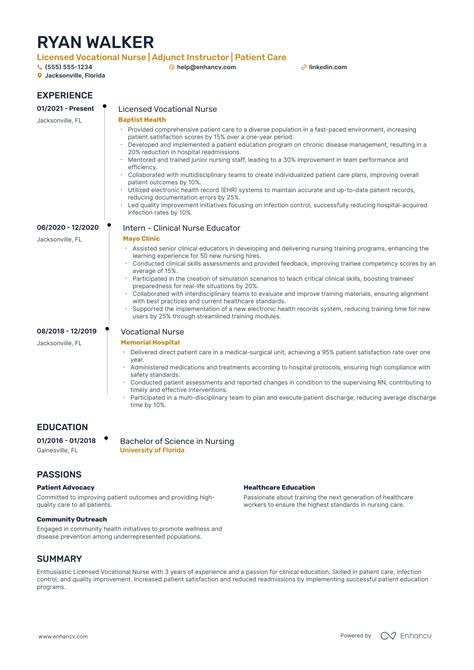 6 Successful Licensed Vocational Nurse Resume Examples And Writing Tips