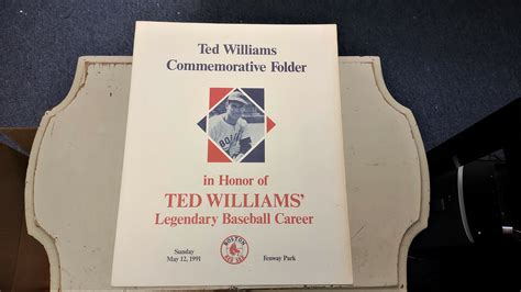 1991 Ted Williams Commemorative Folder Honoring Baseball Career