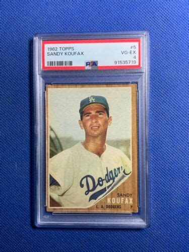 1962 Topps 5 Sandy Koufax HOF Los Angeles Dodgers PSA 4 VG EX EBay